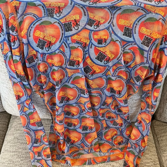 JW ANDERSON Multicolor Graphic Mesh Top - Picture 1 of 3
